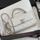 AP3238 White Grained Calfskin Gold Tone Metal