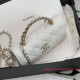 AP3238 White Grained Calfskin Gold Tone Metal