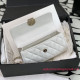 AP3238 White Grained Calfskin Gold Tone Metal