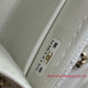 AP3238 White Grained Calfskin Gold Tone Metal