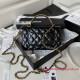 AP3240 Black Shiny Calfskin Gold Tone Metal