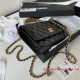 AP3240 Black Shiny Calfskin Gold Tone Metal