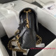 AS3884 Black Lambskin Gold Tone Metal