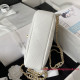 AS3884 White Lambskin Gold Tone Metal