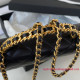 AP3009 Black Lambskin Gold Tone Metal