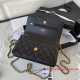 AP3009 Black Lambskin Gold Tone Metal