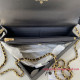 AP3009 Black Lambskin Gold Tone Metal