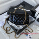 AP3009 Black Patent Calfskin Gold Tone Metal