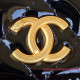 AP3009 Black Patent Calfskin Gold Tone Metal