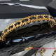 AP3009 Black Patent Calfskin Gold Tone Metal
