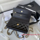 AP3009 Black Patent Calfskin Gold Tone Metal