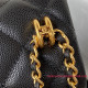 AS3580 Black Grained Calfskin Gold Tone Metal