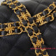 AS3580 Black Grained Calfskin Gold Tone Metal