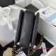 AS3580 Black Grained Calfskin Gold Tone Metal
