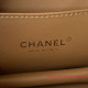 AS3580 Caramel Grained Calfskin Gold Tone Metal