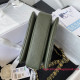 AS3580 Dark Green Grained Calfskin Gold Tone Metal
