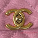 AS3580 Pink Grained Calfskin Gold Tone Metal