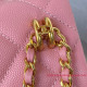 AS3580 Pink Grained Calfskin Gold Tone Metal