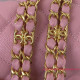 AS3580 Pink Grained Calfskin Gold Tone Metal