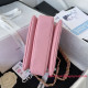 AS3580 Pink Grained Calfskin Gold Tone Metal