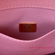 AS3580 Pink Grained Calfskin Gold Tone Metal