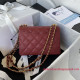 AS3580 Red Grained Calfskin Gold Tone Metal