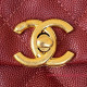 AS3580 Red Grained Calfskin Gold Tone Metal