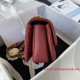 AS3580 Red Grained Calfskin Gold Tone Metal
