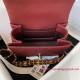 AS3580 Red Grained Calfskin Gold Tone Metal