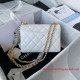 AS3580 White Grained Calfskin Gold Tone Metal