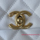 AS3580 White Grained Calfskin Gold Tone Metal