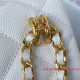 AS3580 White Grained Calfskin Gold Tone Metal