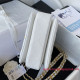 AS3580 White Grained Calfskin Gold Tone Metal