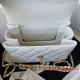 AS3580 White Grained Calfskin Gold Tone Metal