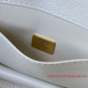 AS3580 White Grained Calfskin Gold Tone Metal