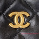 AS3631 Black Lambskin Gold Tone Metal