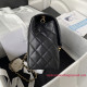 AS3649 Black Goat Skin Gold Tone Metal