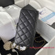 AS3649 Black Goat Skin Gold Tone Metal