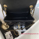 AS3649 Black Patent Calfskin Gold Tone Metal