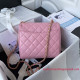 AS3649 Pink Goat Skin Gold Tone Metal