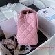 AS3649 Pink Goat Skin Gold Tone Metal