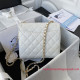 AS3649 White Goat Skin Gold Tone Metal