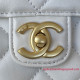 AS3649 White Goat Skin Gold Tone Metal