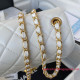 AS3649 White Goat Skin Gold Tone Metal